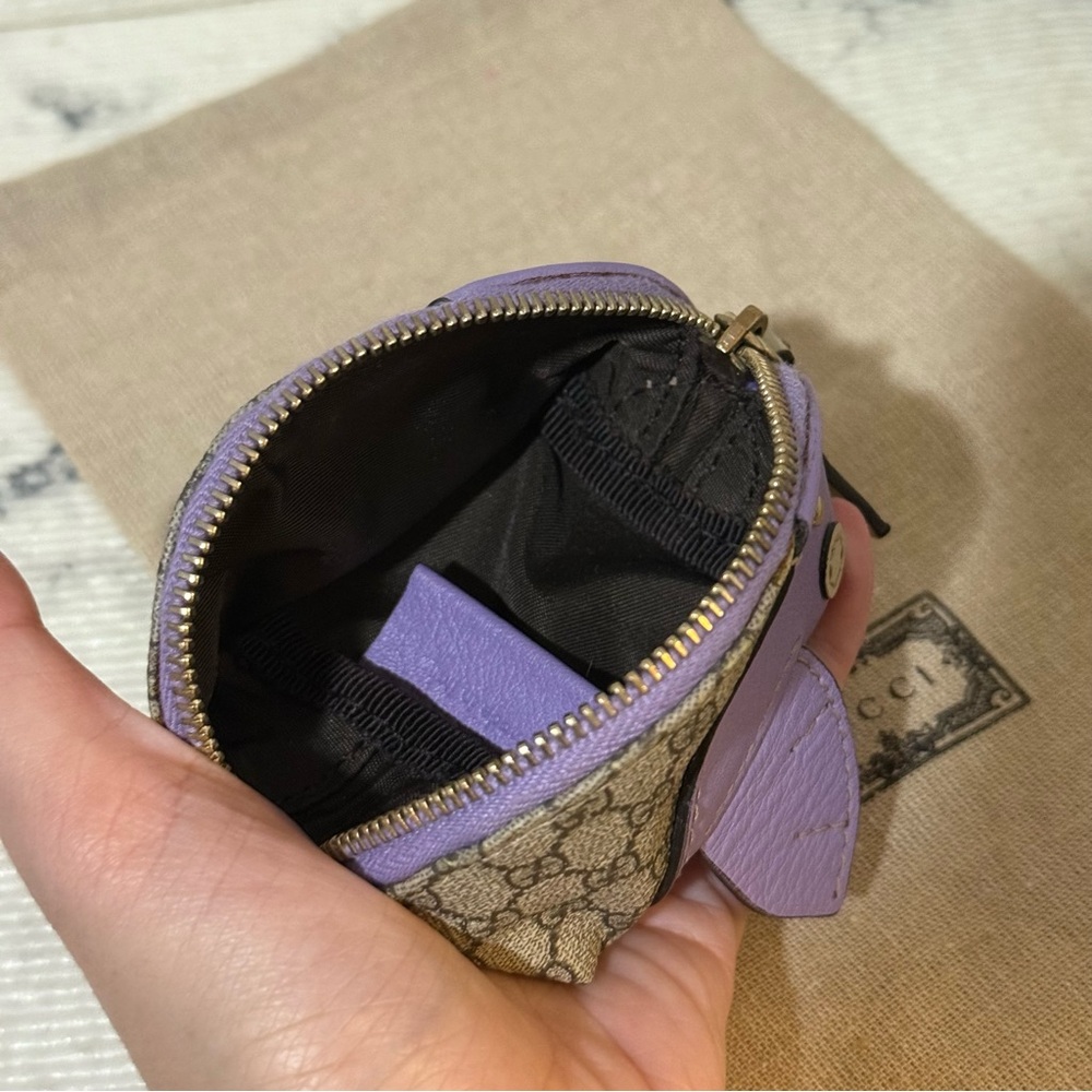 Gucci GG Supreme Monogram Coin Purse Whale: Purple (EUC) - Picture 9 of 15